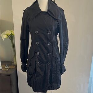 Burberry Black Double-Breasted Trench Coat